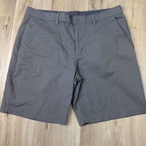 English Laundry Shorts Men's 36 Gray Stretch Flat Front Casual Golf Chino NWOT